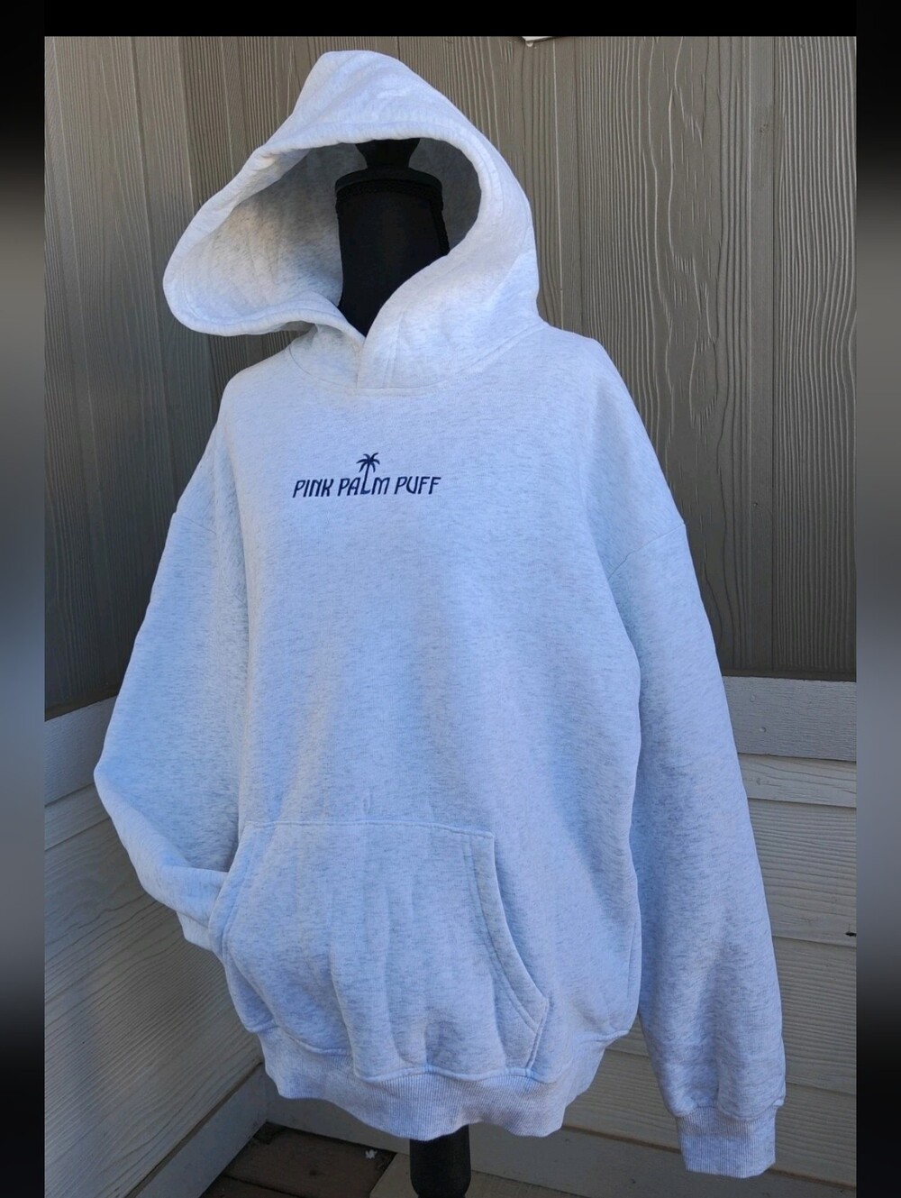 Pink Palm Puff Size M Hoodie